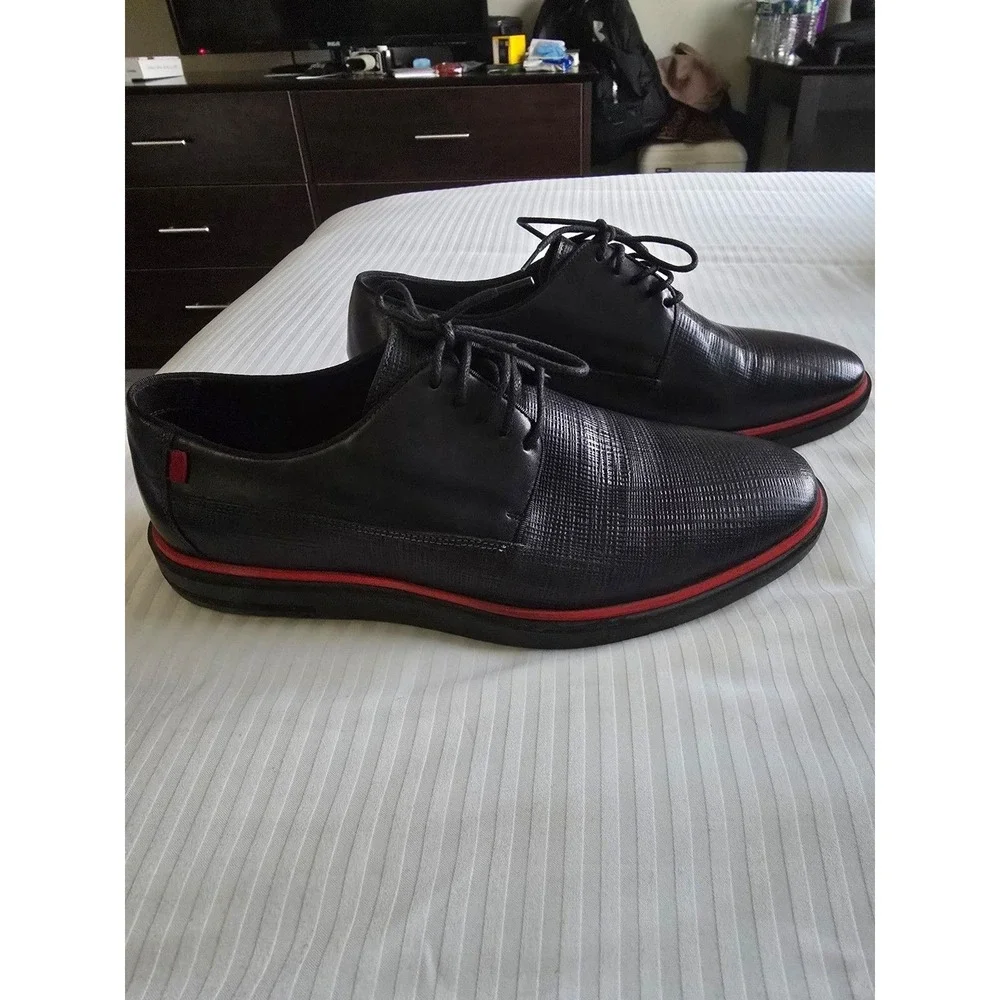 Marc Joseph New York Men's Black Leather Oxford Dress Shoes 10.5M‎ Comfort
